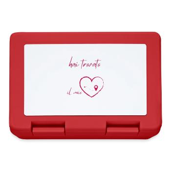 tu as trouvé mon cœur en italien - Boîte à goûter - rouge - Devant