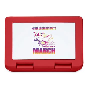 This girl loves horses | March - Lunchbox - red - Front