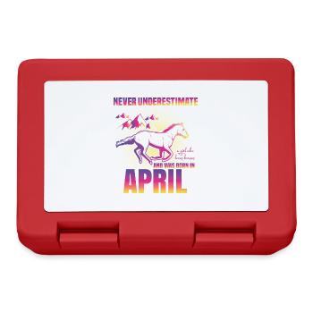 This girl loves horses | April - Lunchbox - red - Front