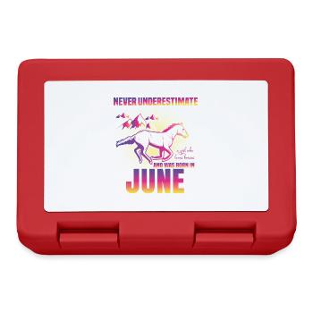 This girl loves horses | June - Lunchbox - red - Front