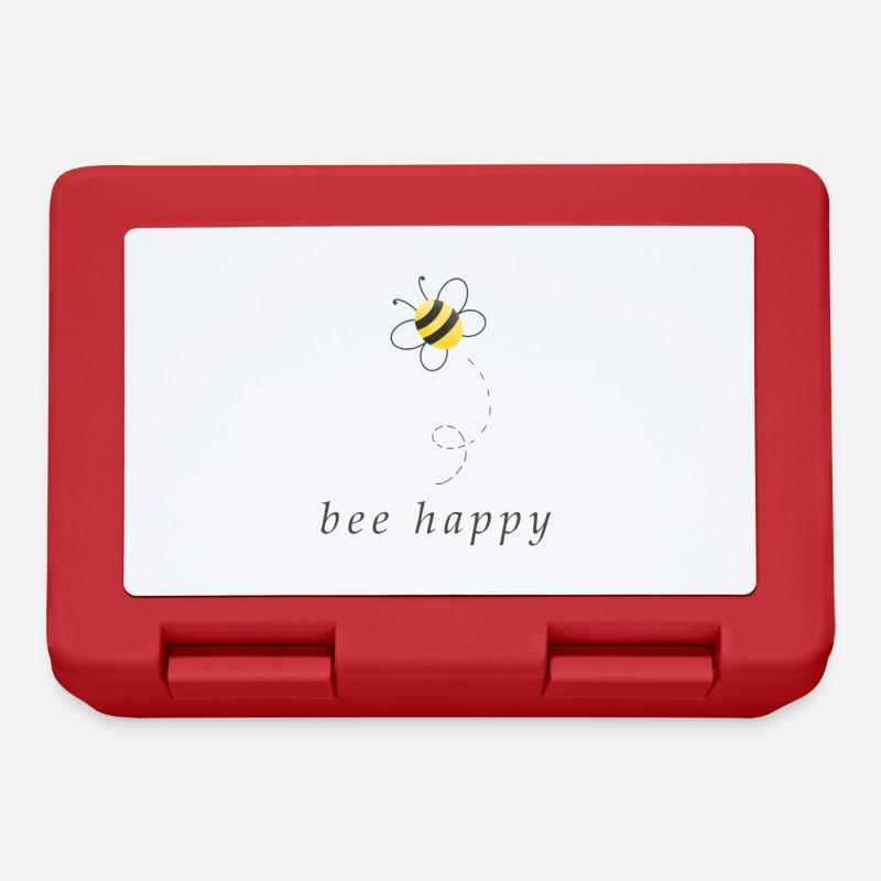 abeille heureuse - Boîte à goûter - rouge