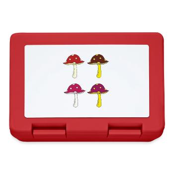 Fly agarics colorful - Lunchbox - red - Front