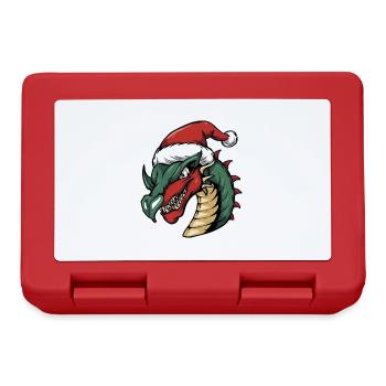 Dragon avec chapeau de Père Noël - Boîte à goûter - rouge - Devant