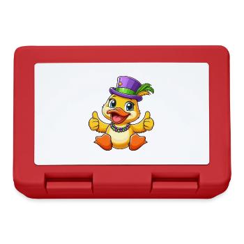 Canard de Mardi Gras : Pouces en l’air - Boîte à goûter - rouge - Devant