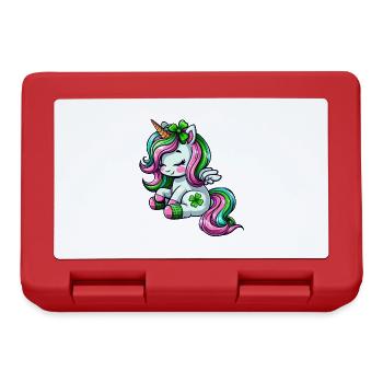St. Patrick's Day unicorn celebration design - Lunchbox - red - Front