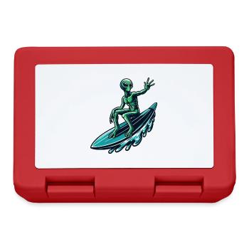Surfeur extraterrestre sur la planche de surf - Boîte à goûter - rouge - Devant