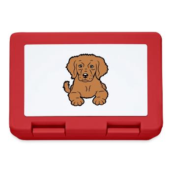 puppy dog looks good cute faithful sweet sweet look - Lunchbox - red - Front
