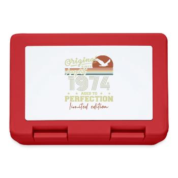 Août 1974 Anniversaire Août 1974 Vintage Août 1974 - Boîte à goûter - rouge - Devant