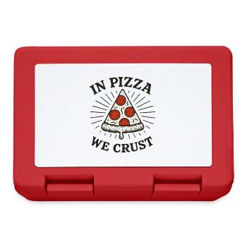 In Pizza We Crust Funny Pizza Art - Lunchbox - red - Front