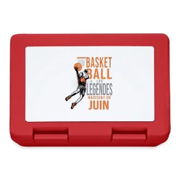 anniversaire basket cadeau papa basketteur juin - Boîte à goûter - rouge - Devant