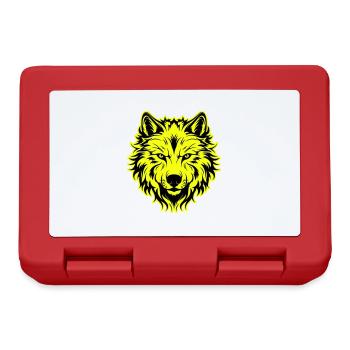 Icône de portrait de tête de loup - Boîte à goûter - rouge - Devant