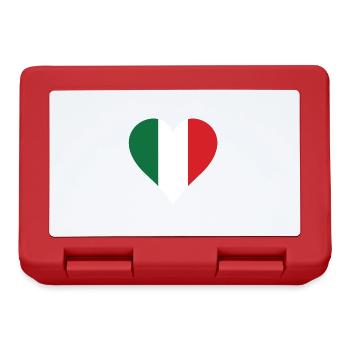 Italy Flag Heart Long - Lunchbox - red - Front