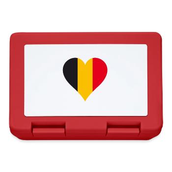 Belgium Flag Heart - Lunchbox - red - Front