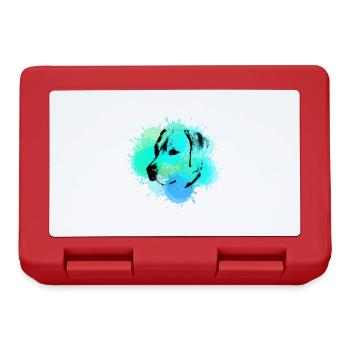 Labrador, Golden Retriever,Watercolor, painting - Lunchbox - red - Front
