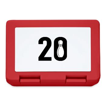 20 Bowling Bowler 20 - Brotdose - Rot - Vorne