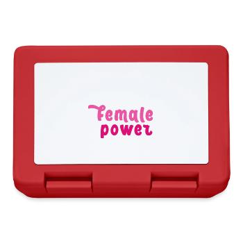 female power,font, women's power,pink, - Lunchbox - red - Front