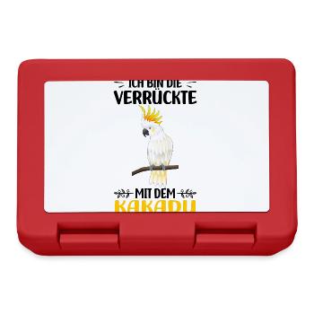 Kakadu Liebhaber | Kakadus Haustier Vogel Geschenk - Brotdose - Rot - Vorne