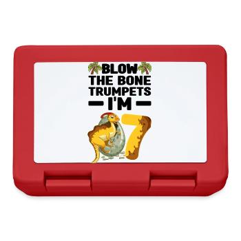 Children's birthday dinosaur - Lunchbox - red - Front