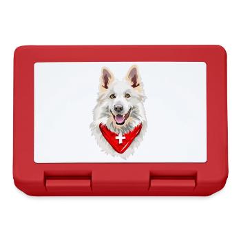 Swiss White Shepherd - Lunchbox - red - Front