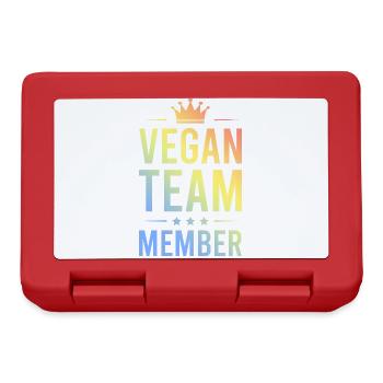 Vegan Team Bunt - Brotdose - Rot - Vorne
