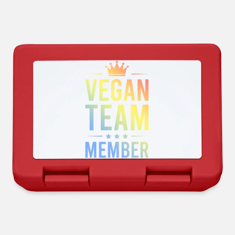 Vegan Team Bunt - Brotdose - Rot