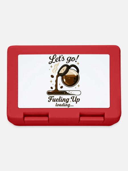 Decken wir uns mit Kaffee ein - Brotdose - Rot