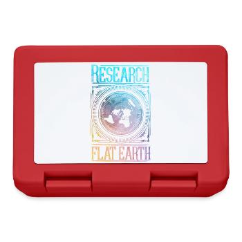 Research Flat Earth - Recherche Terre plate - Boîte à goûter - rouge - Devant