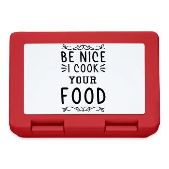 chef cook quote - Lunchbox - red - Front