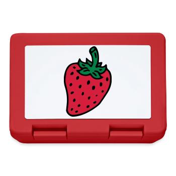 Erdbeere Strawberry Beere - Brotdose - Rot - Vorne
