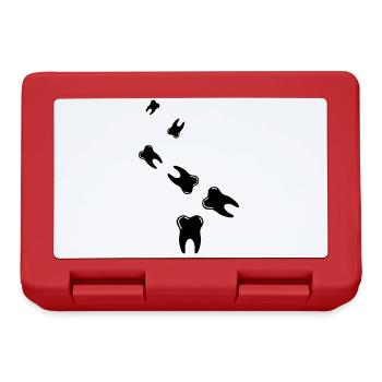 Tooth icon symbol - Lunchbox - red - Front