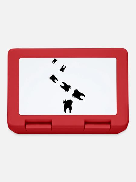 Symbole de l’icône de dent - Boîte à goûter - rouge