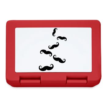 Schnurrbart symbol - Brotdose - Rot - Vorne