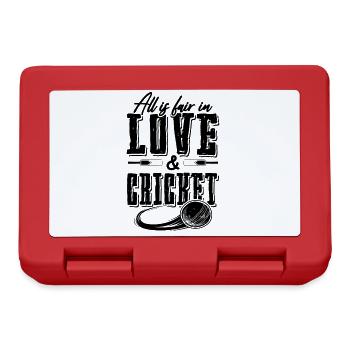 liebe cricket spruch - Brotdose - Rot - Vorne