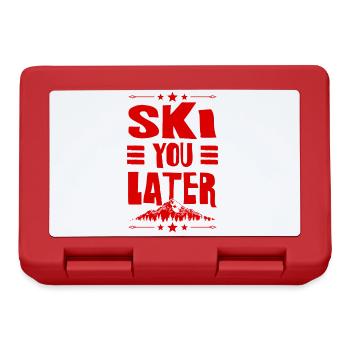 Ski Skiing - Lunchbox - red - Front