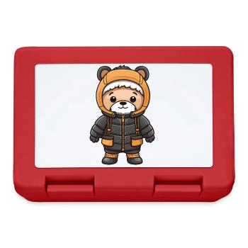 Bear Winter Comic - Lunchbox - red - Front