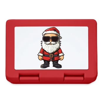 Weihnachtsmann Comic Santa Xmas - Brotdose - Rot - Vorne