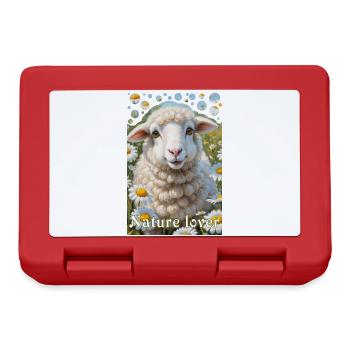 Amoureux de la nature câlin mouton fleur prairie - Boîte à goûter - rouge - Devant