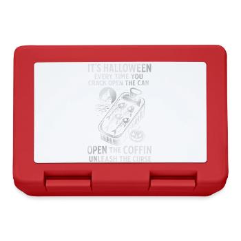 Halloween Fish Cans Spooky Design  - Lunchbox - red - Front