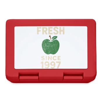 Fresh Since 1997 – Vintage Apfel Design - Brotdose - Rot - Vorne