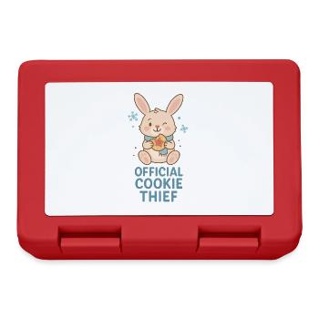 Voleur de biscuits officiel - Lapin de Noël - Boîte à goûter - rouge - Devant