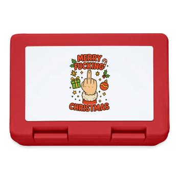 Merry Fucking Christmas Mittelfinger - Brotdose - Rot - Vorne