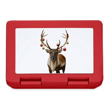 Renne Cerf de Noël - Boîte à goûter - rouge - Devant