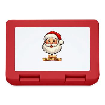 Santa Claus Frohe Weihnachten - Brotdose - Rot - Vorne