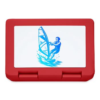 Design vintage de planche à voile pour la planche à voile - Boîte à goûter - rouge - Devant