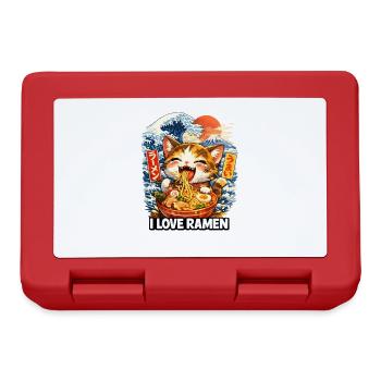 Cat Ramen Kawaii - Lunchbox - red - Front