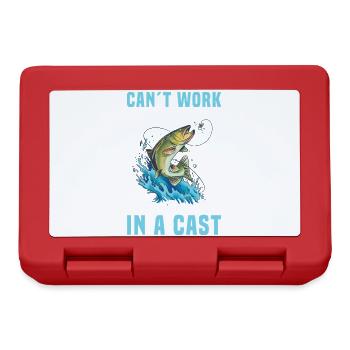 Can’t Work Today My Arm Is in a Cast Angler Humor - Brotdose - Rot - Vorne