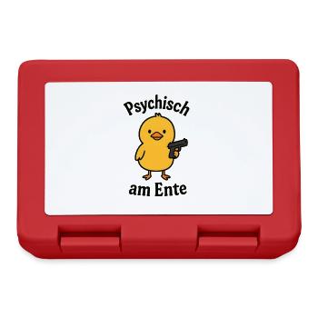 psychisch am ente lustige Sprüche Ente Wortwitz - Brotdose - Rot - Vorne