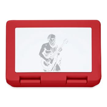 Socrates playing Rock Guitar - Lunchbox - red - Front