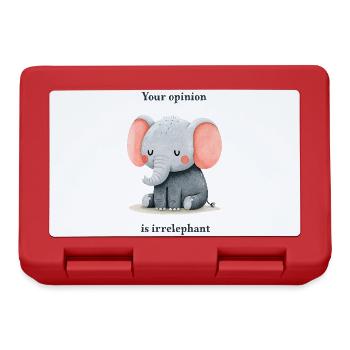 Deine Meinung ist irrelephant - Brotdose - Rot - Vorne
