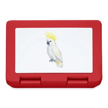 Cacatoès blanc Peigne jaune - Boîte à goûter - rouge - Devant